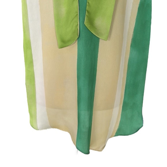 Zara Satin Striped Back Tie Bow Blogger’s Favorite Sleeveless Tunic Tank Top - M - Picture 14 of 16